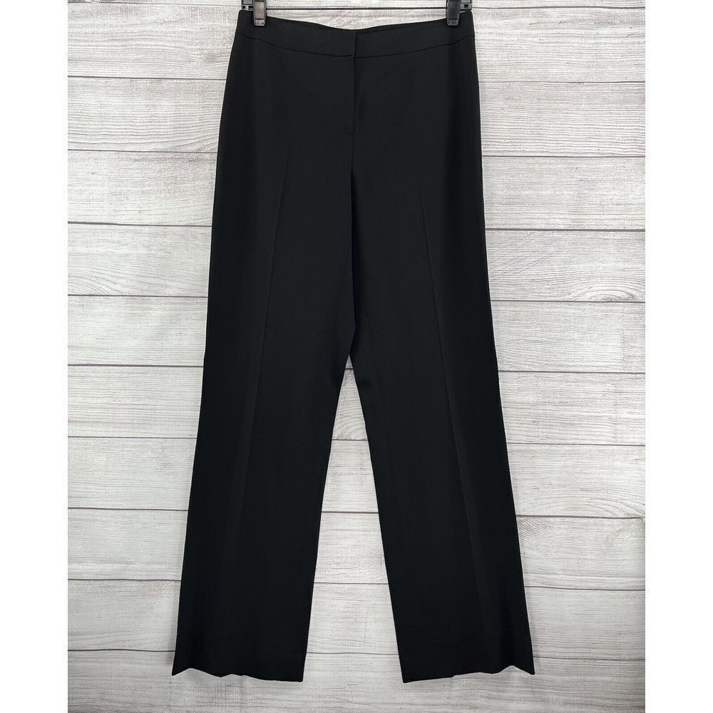 Lafayette 148 Women's Trouser Wool Pants Size 4 Seasonless Straight Flat Front